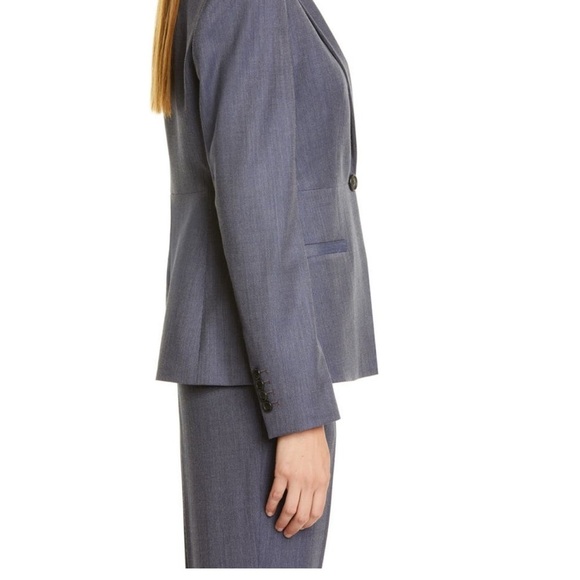 EUC - Hugo Boss Jaliana Blurred Minidessin Wool Jacket - size 8 - Picture 3 of 12